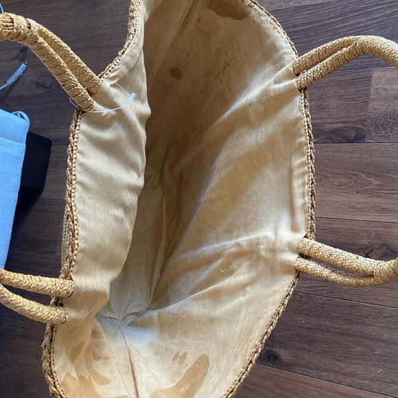 Floral straw bag. Large Beach bag - Picture 7 of 8